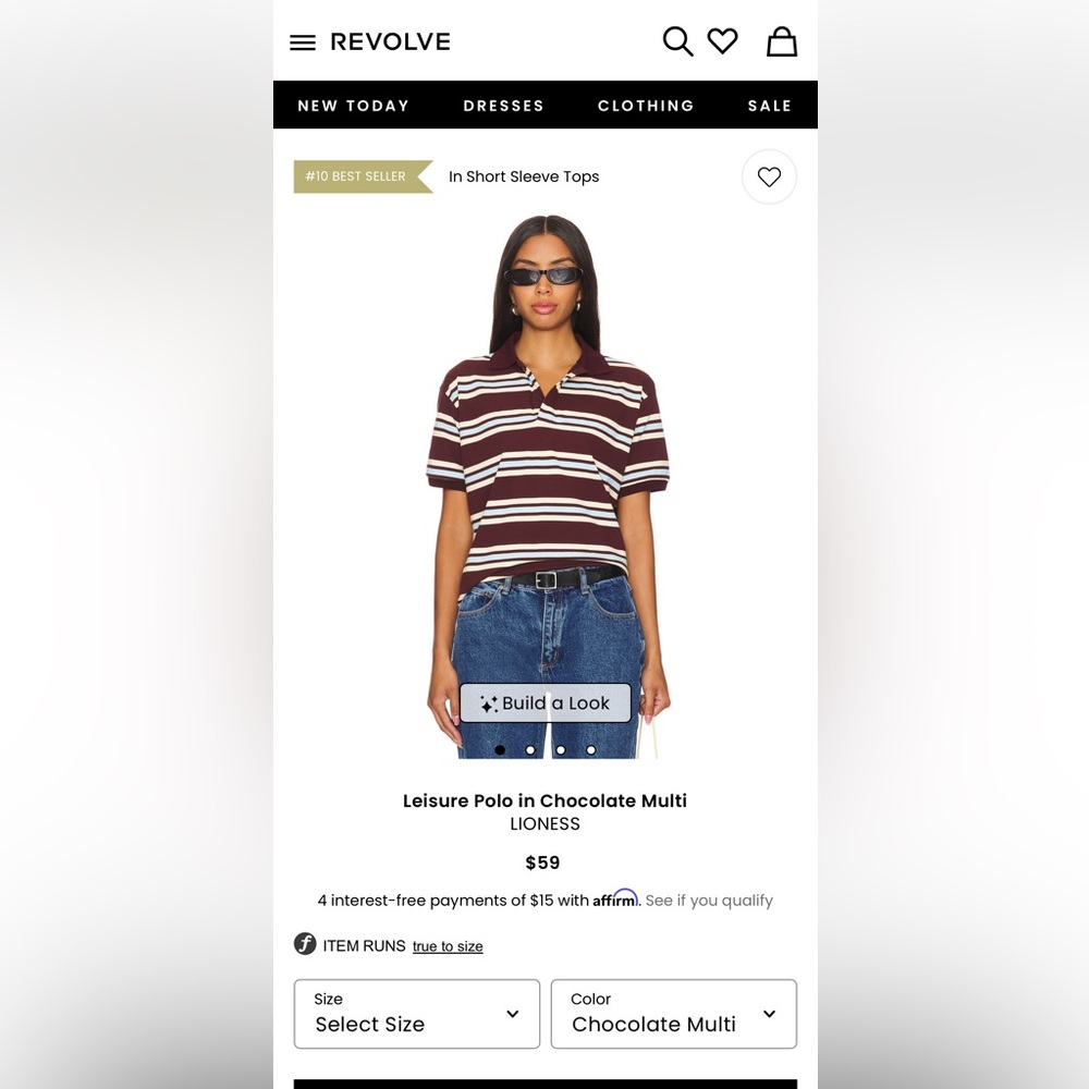 New with tags! Lioness Maroon and White Striped Polo Shirt